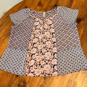 PerSeption Concepts Sheer Blouse Size Large